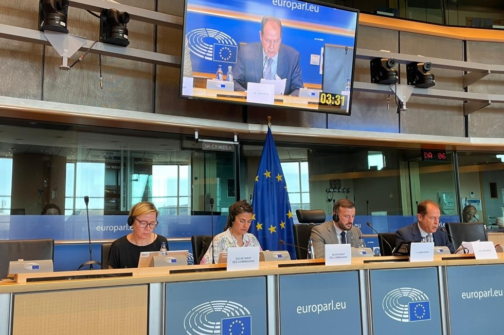 El viceconsejero de Turismo, Jos&eacute; Manuel Sanabria, en el Parlamento Europeo