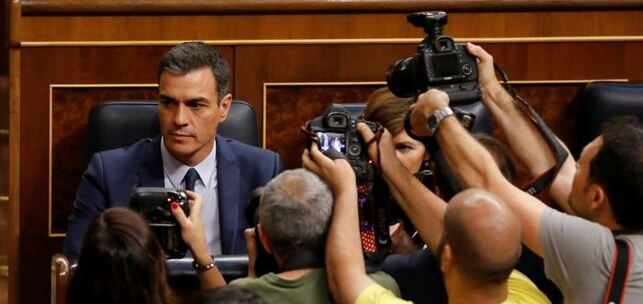 S&aacute;nchez, durante la segunda votaci&oacute;n de investidura | EFE