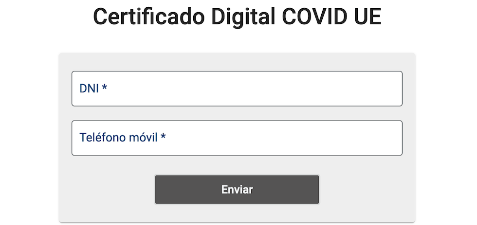 Web Certificado Digital COVID UE