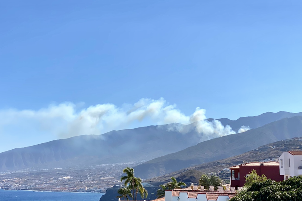 Vistas al incendio. @CabildoTenerife