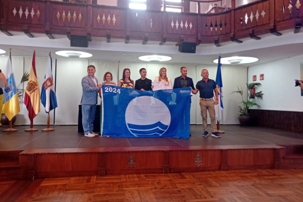 Yilenia Vega en el acto de Banderas Azules 2024 en Tenerife