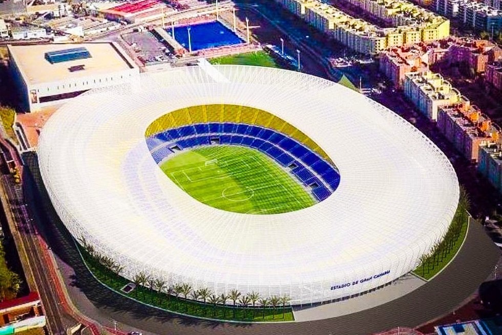 Imagen de la próxima remodelación del estadio de Gran Canaria para el Mundial 2024