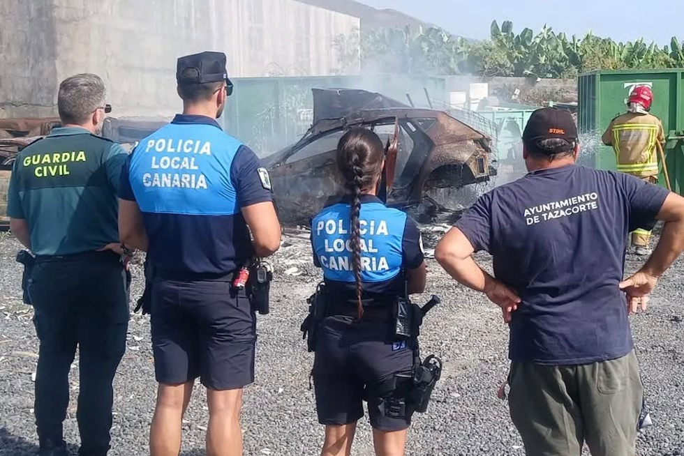 Tazacorte condena el incendio intencionado en un recinto municipal por segunda vez en pocos meses