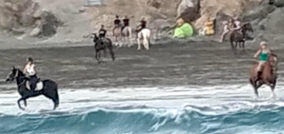 Pocito Bea, con los turistas a caballo, este sábado, 8 de agosto de 2020