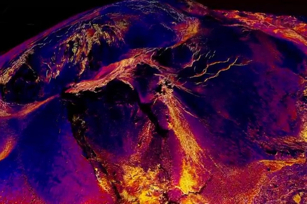 Imagen térmica del volcán. La Palma