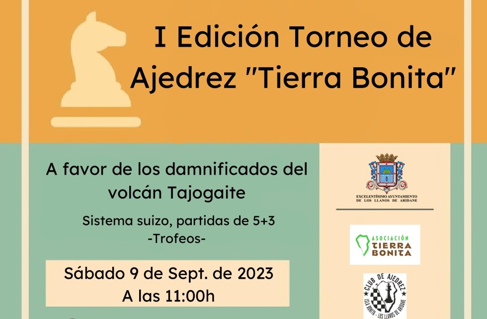 Extracto del cartel de la primera edición de Ajedrez "Tierra Bonita"