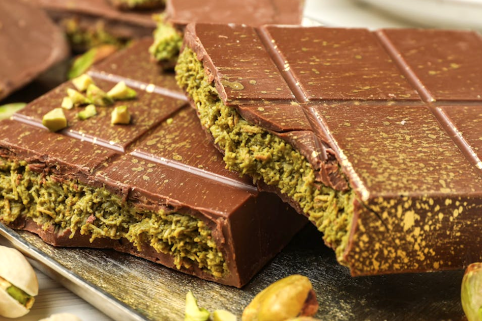 Tabletas de chocolate Dubái. New Africa/Shutterstock