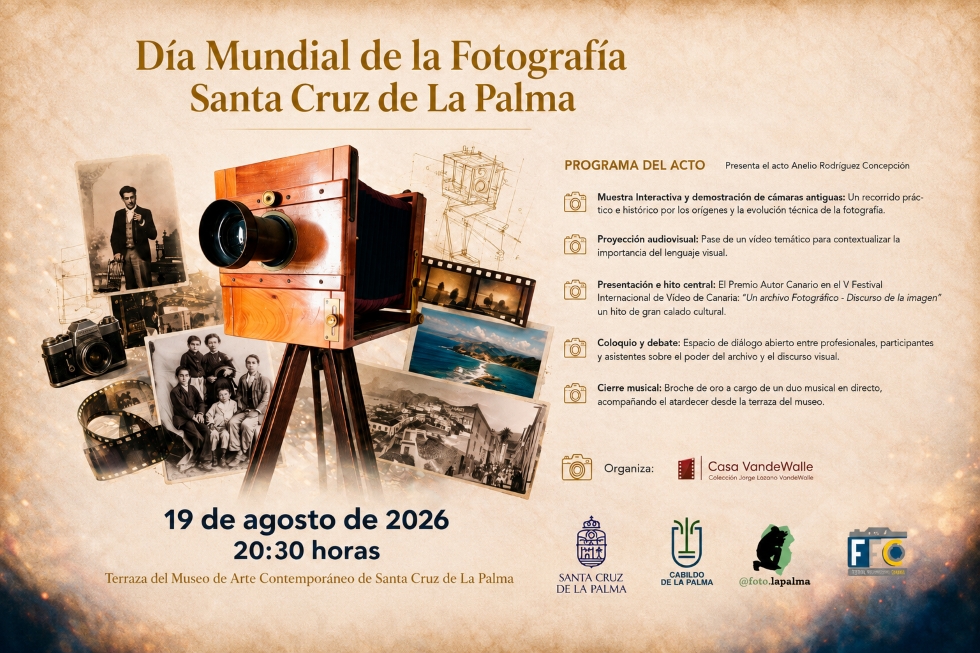 Casa VandeWalle celebra el Día Mundial de la Fotografía en Santa Cruz de La Palma