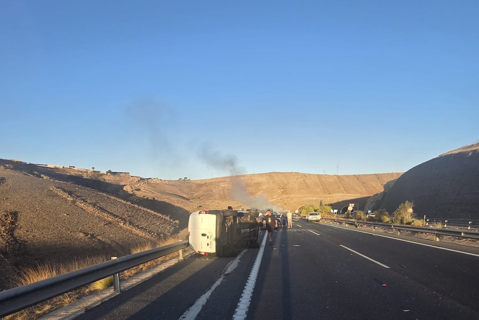 Colisi&oacute;n m&uacute;ltiple a la altura del kil&oacute;metro 53, en San Bartolom&eacute; de Tirajana