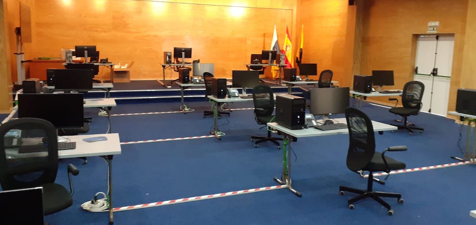 Sala de Infecar habilitada por el Cabildo para los rastreadores Covid.