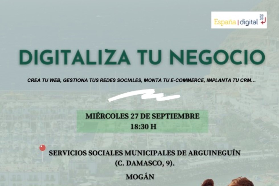 Extracto del cartel de la jornada de asesoramiento para la digitalización de negocios