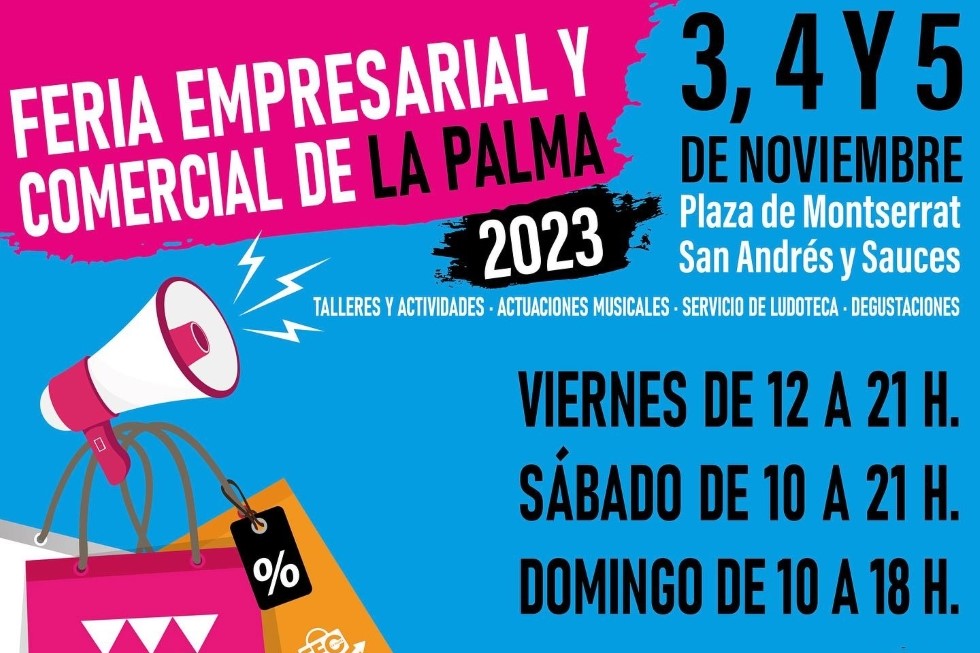Extracto del cartel de la Feria Empresarial y Comercial de La Palma