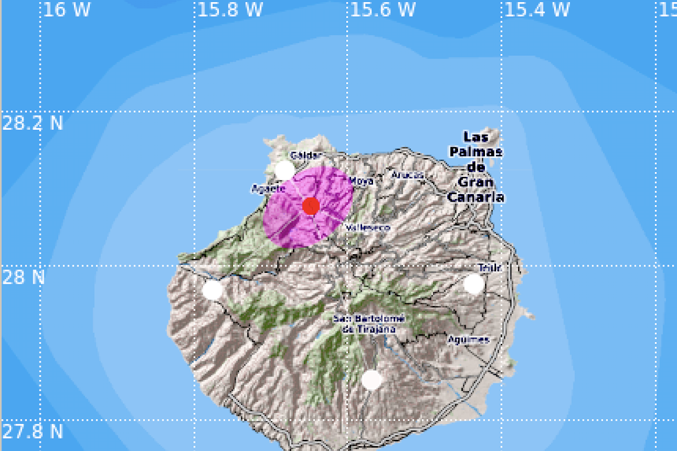 Terremoto registrado en la isla