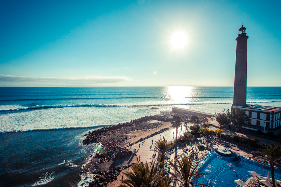 Vista al Faro de Maspalomas. Imagen de archivo