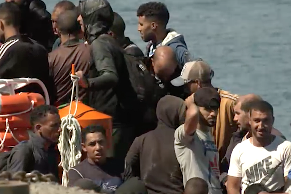 Llegada de inmigrantes.