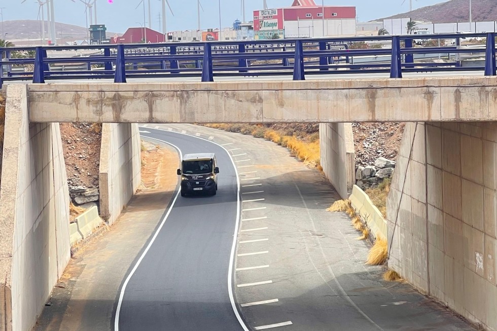 Repavimentación de los viales de la GC-1 en Santa Lucía de Tirajana