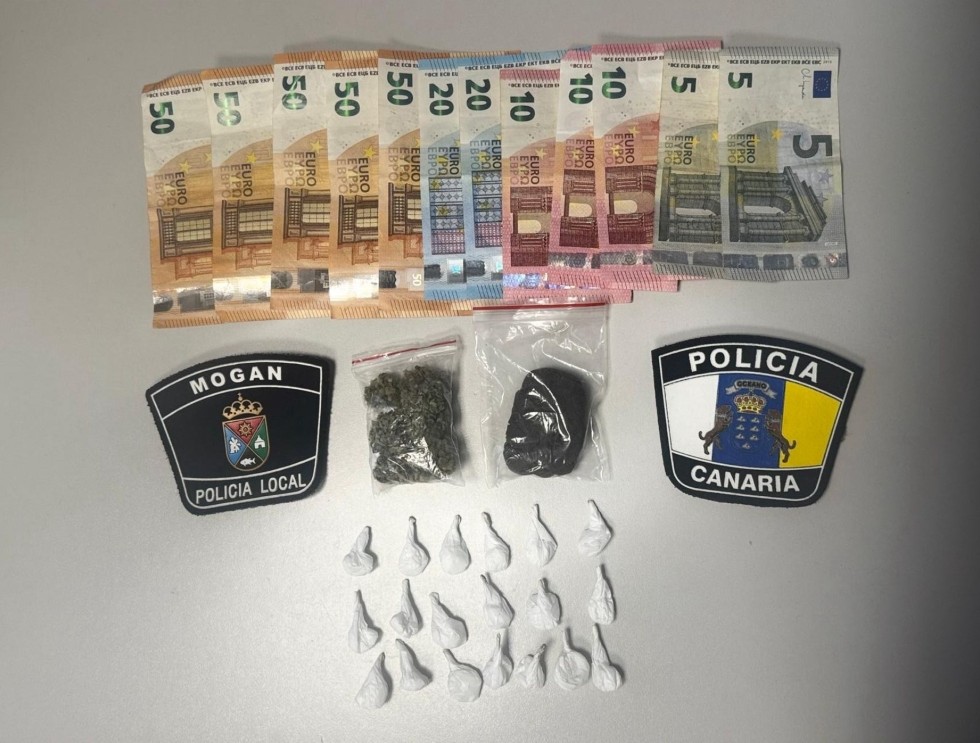 Droga y dinero incautado