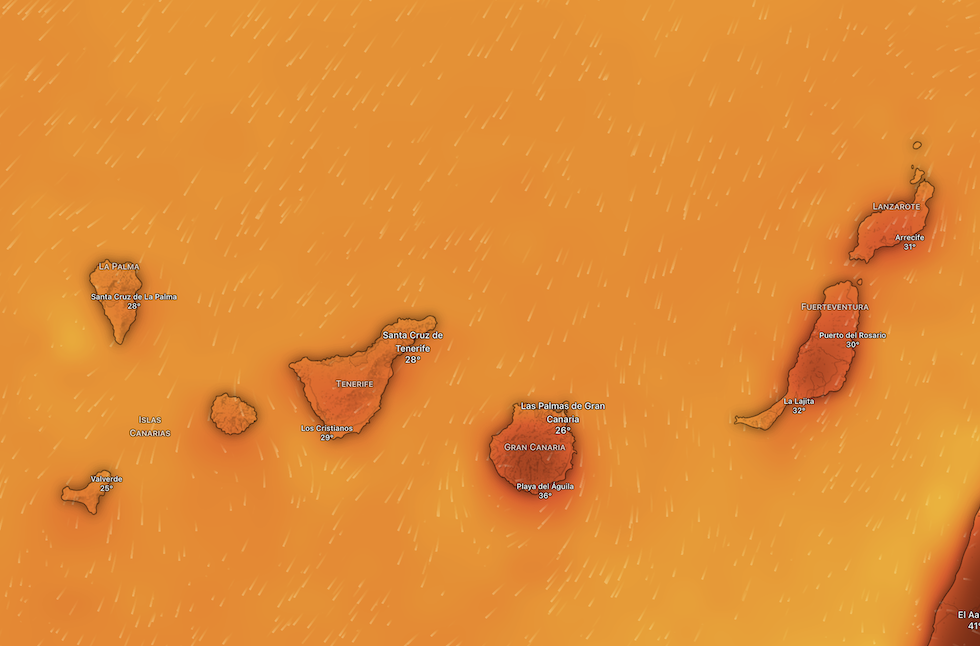Maspalomas supera los 40 grados y el sur seguirá bajo calor extremo