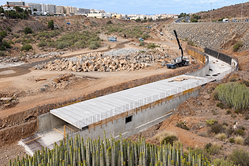Obras de canalizaci&oacute;n del Barranco de El Veril. MASPALOMAS AHORA