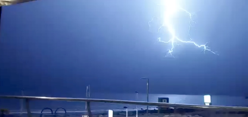 Rayo visto desde la zona de Meloneras.