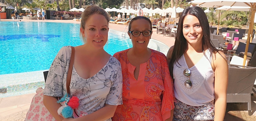 De izda a dcha; Allison Jacob, Ulla Isasi, Seaside Hotels y Xiomara P&eacute;rez de GCSW&H .