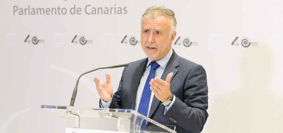 Rueda de prensa de Ángel Víctor Torres tras la celebración del Pleno del Parlamento | ACFI PRESS