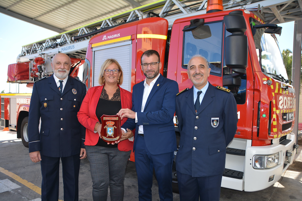 Los concejales en el aniversario del Cuerpo de Bomberos de San Bartolomé de Tirajana