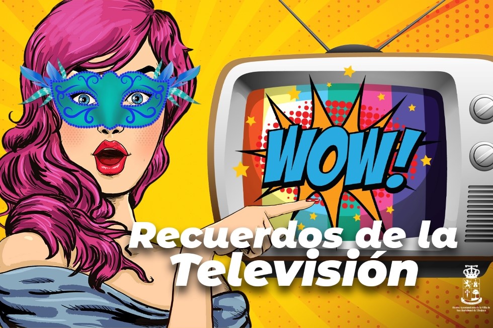 Cartel de la alegoría "Recuerdos de la Televisión". Carnaval Internacional de Maspalomas 2024