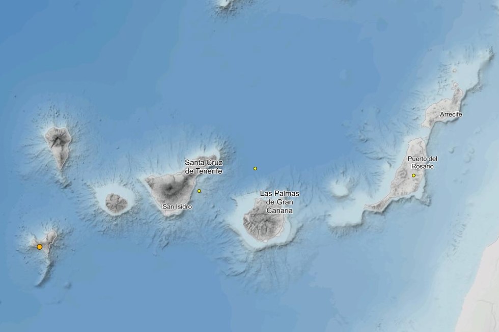 Terremotos localizados en las últimas horas. IGN