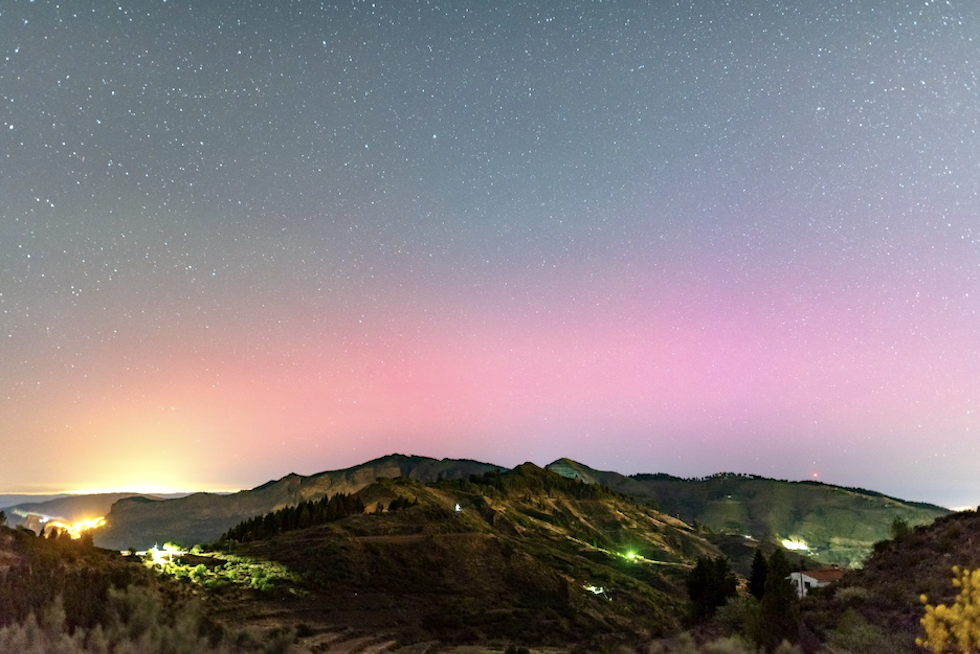 Aurora boreal en la cumbre de Gran Canaria | @EduRobayna Aurora boreal en la cumbre de Gran Canaria | @EduRobayna