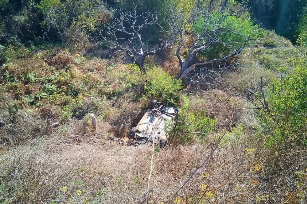 Coche precipitado en Garafía