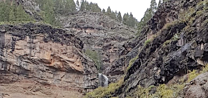 Cascada de agua en el Barranco del Negro. MASPALOMAS AHORA