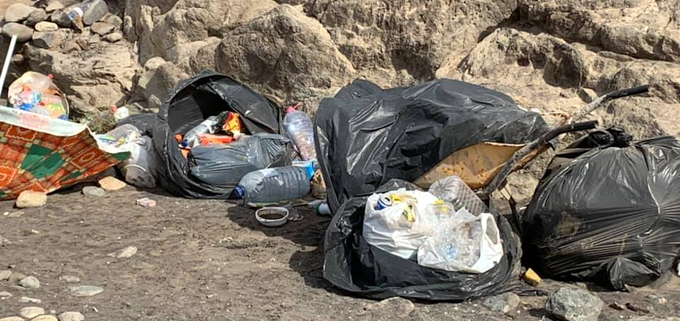 Resultado de una acampada en la playa de Las Mujeres. Foto: Facebook