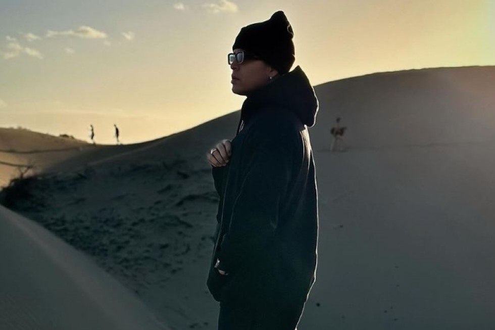 Yomil Hidalgo en las Dunas de Maspalomas