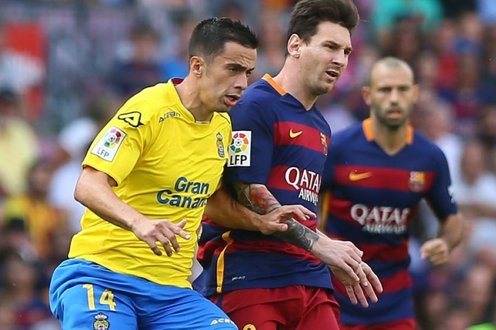 Hernán Santana en un encuentro contra el FC. Barcelona, RR,SS, (Twitter)