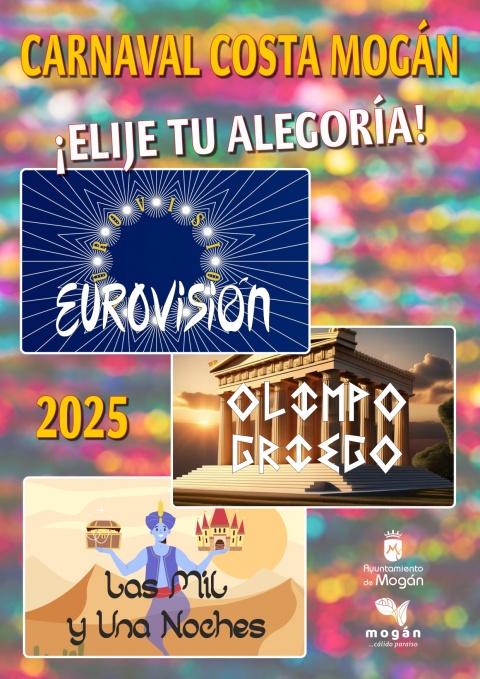 Cartel de las alegorías del Carnaval Costa Mogán 2025