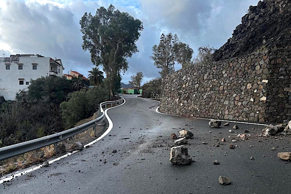 Desprendimientos durante la borrasca Claudia | Maspalomas Ahora