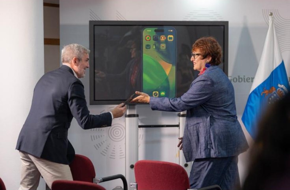 Fernando Clavijo en la presentación de la nueva aplicación de Bienestar Social. Maspalomas Ahora