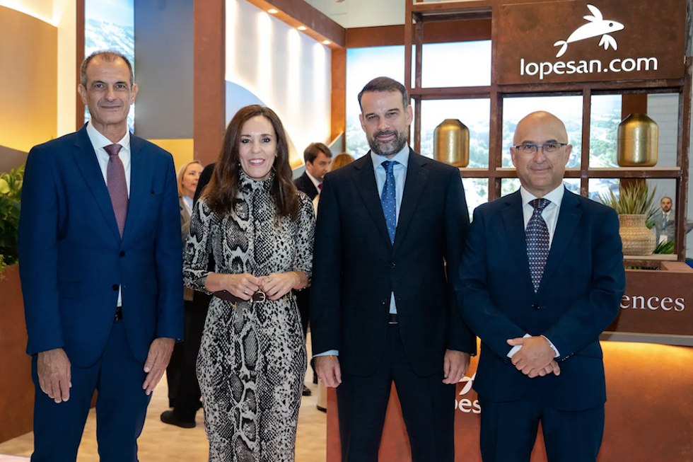 De izq a dcha Jose Juan Lorenzo, Jessica de León, José Alba y Miguel Ángel Rodríguez | Maspalomas Ahora