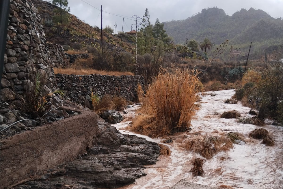 Lluvias intensas en lo alto de San Bartolomé de Tirajana | Maspalomas Ahora