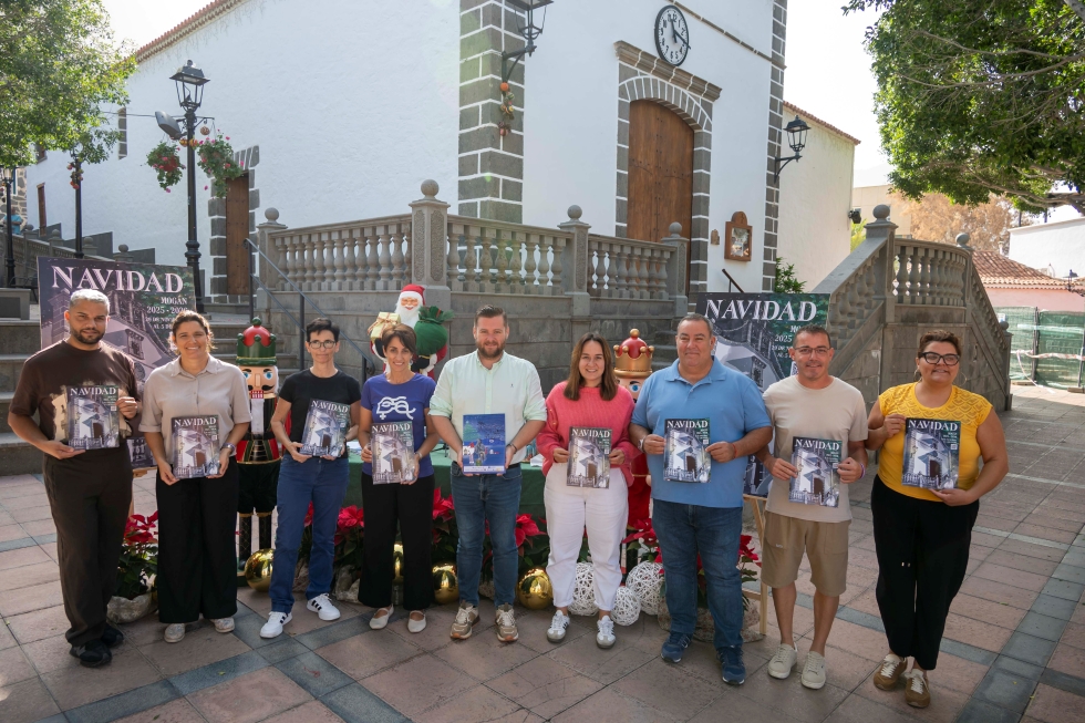 Alcaldesa, concejales, concejalas y diseñadora ilustración programa Navidad | Maspalomas Ahora