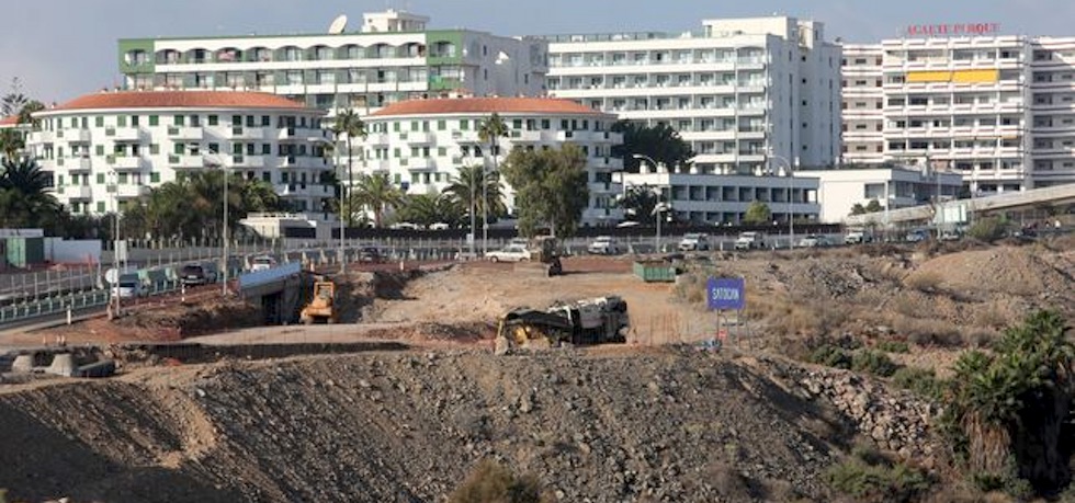 Obras de Siam Park en el barranco de El Veril| Alejandro Ramos