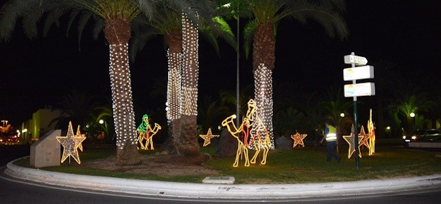 Iluminación navideña en Maspalomas | Imagen de archivo