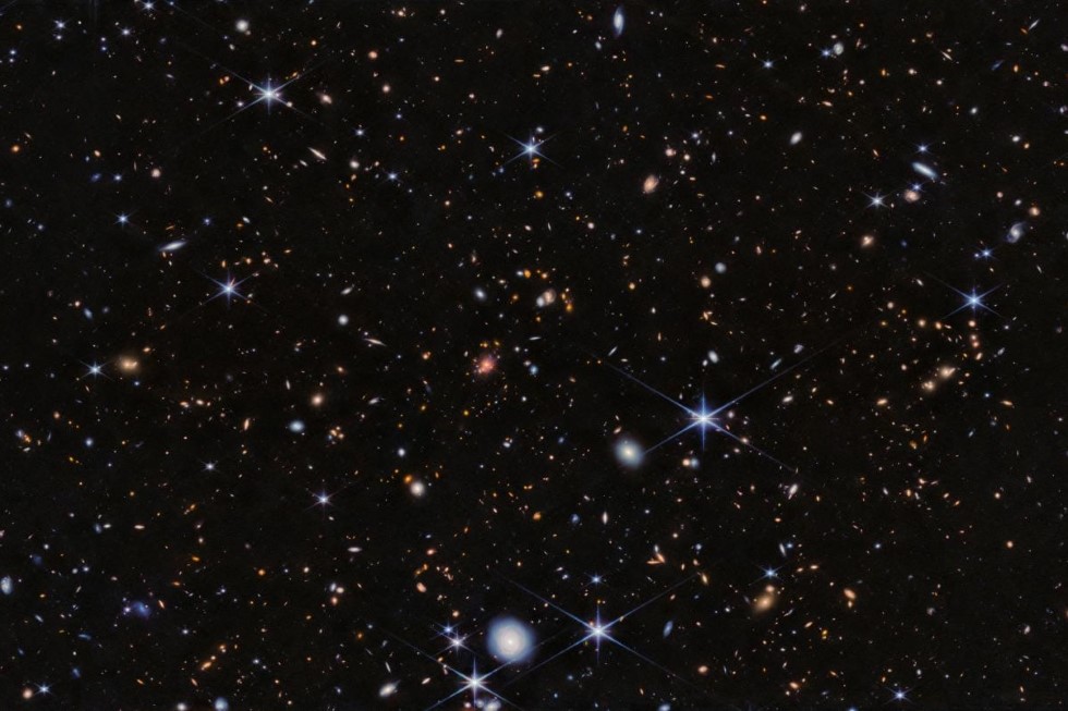 El protocúmulo Spiderweb captado por la Webb’s NIRCam ESA/Webb, NASA &amp; CSA, H. Dannerbauer