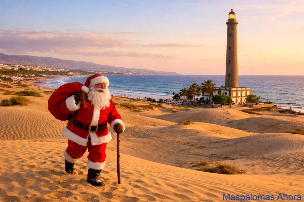 Pap&aacute; Noel en las Dunas de Maspalomas | Maspalomas Ahora